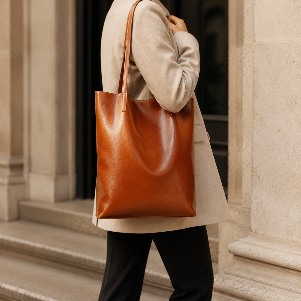 The Elara Leather Tote