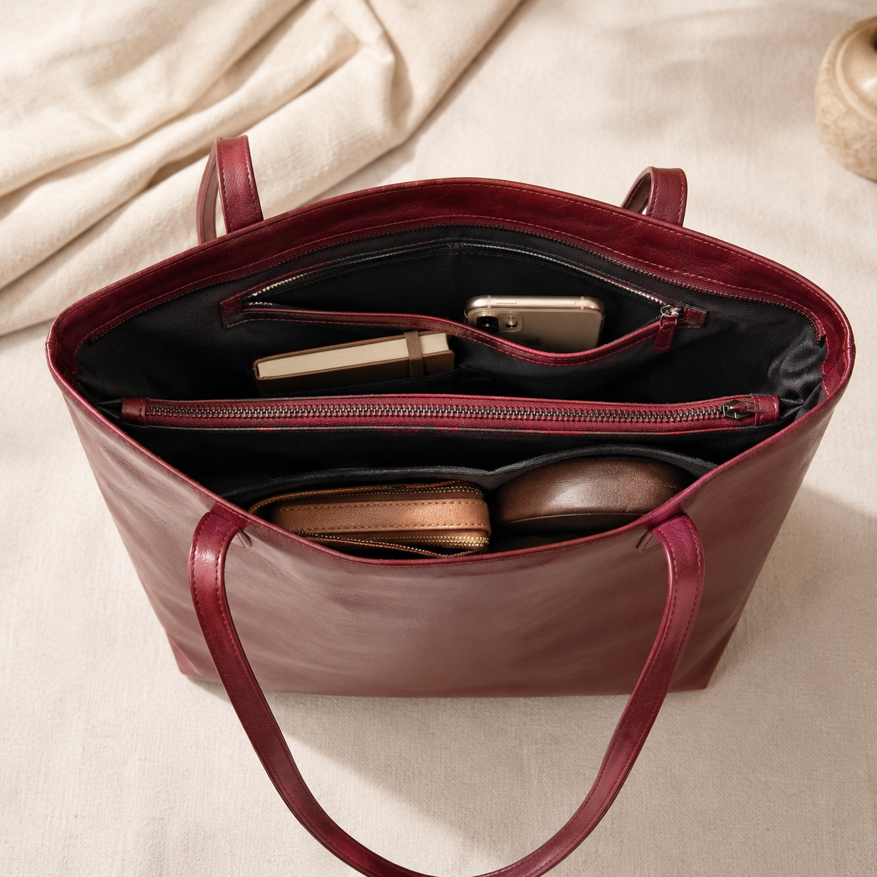 The Elara Leather Tote