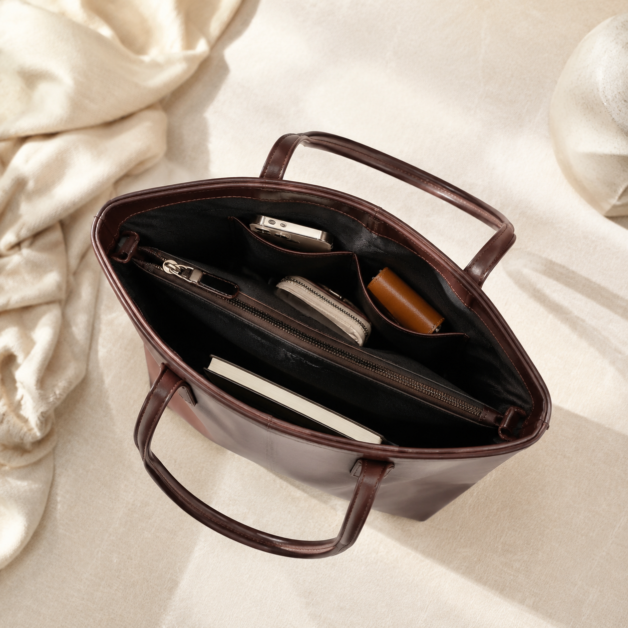 The Elara Leather Tote