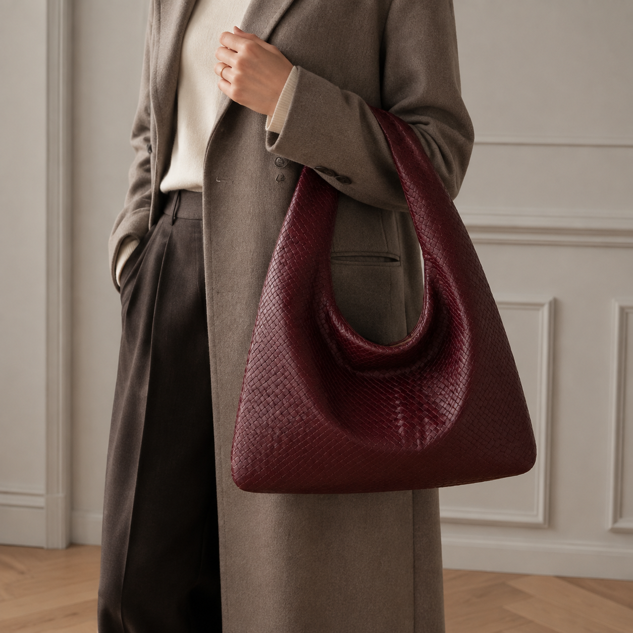 The Sélène Woven Shoulder Bag