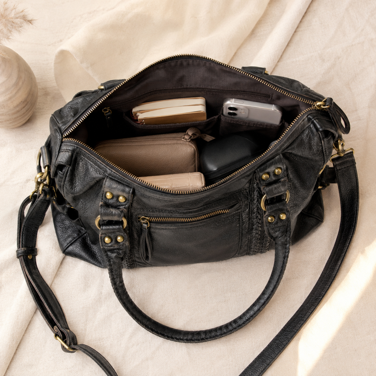 The Elara Multi-Pocket Shoulder Bag