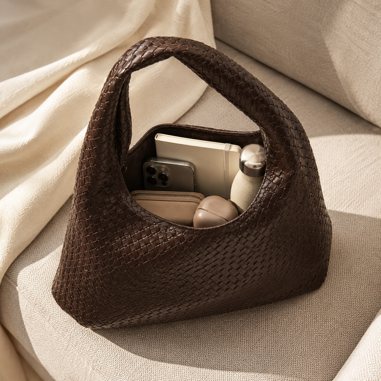 The Sélène Woven Shoulder Bag